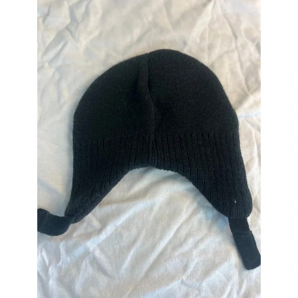 Converse Black Trapper Hat Winter Warm Fleece Lined Ear Flaps Infant‎